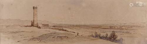 Edward Lear (1812-1888)Tor Saint EusebioTitled and dated 13th February 1845Pen, ink and