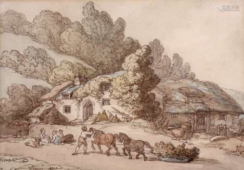 Thomas Rowlandson (British 1756-1827)Drawing home timber, 1804SignedPen, ink and watercolour19 x