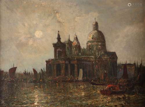 Georges Maroniez (French 1865-1933)Venice in the moonlightSignedOil on canvas29 x 39cm; 11½ x 15 ¼