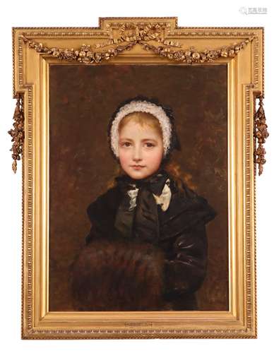 Edwin Longsden Long R.A. (1829-1891)Little MaudSigned with initials and dated 1880, also signed