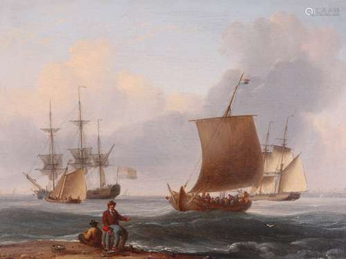 William Anderson (1757-1837)Dutch shipping off the coastSigned and dated 1817Oil on panel15 x