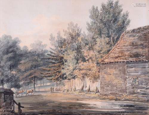 Monro School c.1795Near Mr. Sharp's, Hampstead HeathTitled on backing paper below mountWatercolour