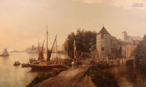 William Howard (1800-1850)Moritzburg on the ElbeSignedOil on canvas76 x 127cm; 30 x 50inProvenance: