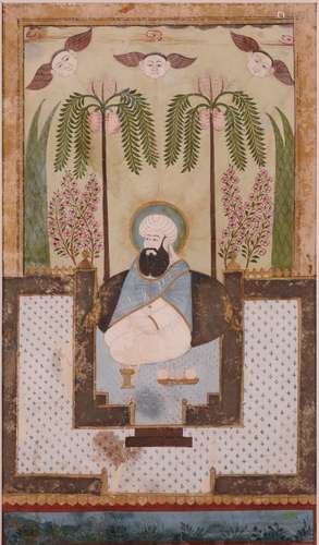 Deccan 18th CenturyA Sufi Sheikh Pen ink and gouache20.5 x 11.5cm; 8 x 4¼inProvenance:Private