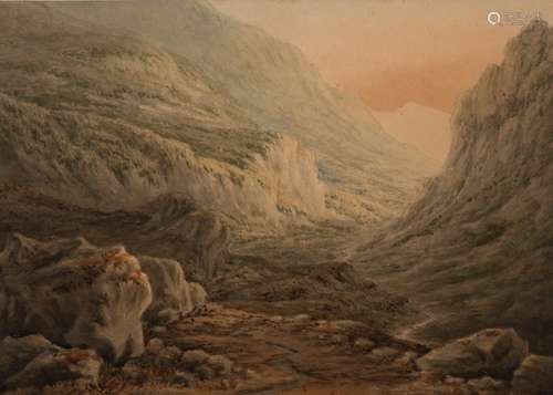 John Warwick Smith (1749-1831)Lake District, probably BorrowdaleWatercolour and pencil15 x 21.5cm; 6