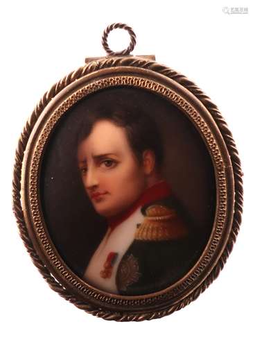 Continental School late 18th CenturyMiniature portrait of NapoleonSigned indistinctly Brunel;