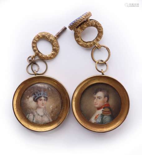 λ French School 19th early CenturyPortrait miniature of a French Officer, head and shoulders,