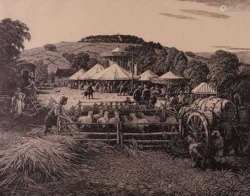 ‡Charles William Taylor (1878-1960)Findon Fair; Thames; Near Lamberhurst; Taysull; The Arun; Seven