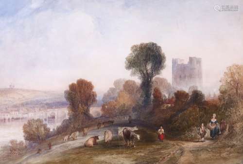 Charles Marshall (1806-1890)Rochester Castle, KentSigned with initialsWatercolour with bodycolour