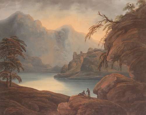Thomas Walmsley (1763-1806)Figures in lakeland landscapesTwo, both watercolour29 x 39cm; 11½ x 15¼in