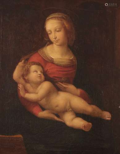 Raffaele Spano (Italian 1817-?) After Raphael Sanzio D'UrbinoThe Virgin and Child, The Bridgewater