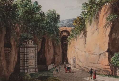 School of PosillipoLa Grotta di Posillipo; Ponte di Cailligola a Pozzuoli; Veduta di Sorrento; Il