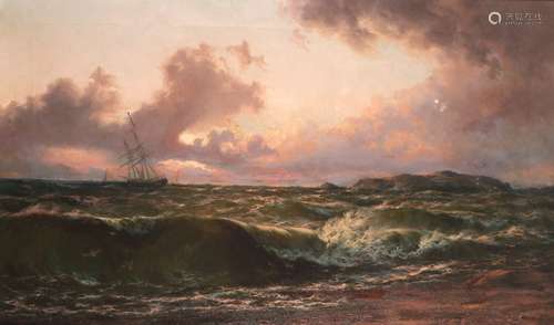 Thomas Rose Miles (fl. 1869-1906)Evening after the storm, Isle of ArranSigned, titled versoOil on