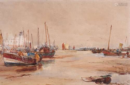 ‡Thomas Bush Hardy R.B.A. (1842-1897) Scarborough beachSigned and dated 1892Watercolour22 x 34cm; 8½