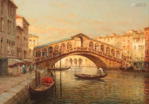 Antoine Bouvard (French 1870-1956)The Rialto Bridge; Venice and the Doge's Palace from the