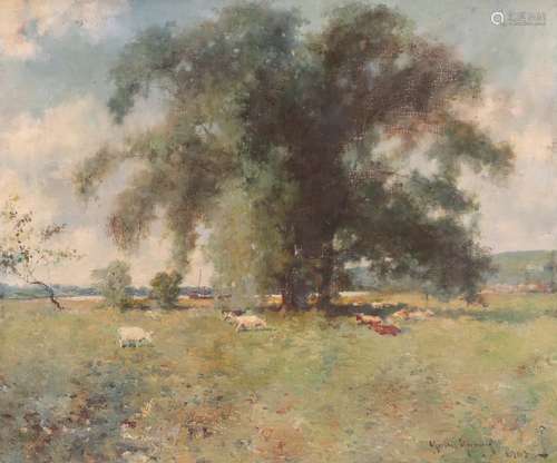 John Young (Exh. 1893-1907) Cattle in a landscapeSigned and dated 1905Oil on canvas51.5 x 61.5cm;