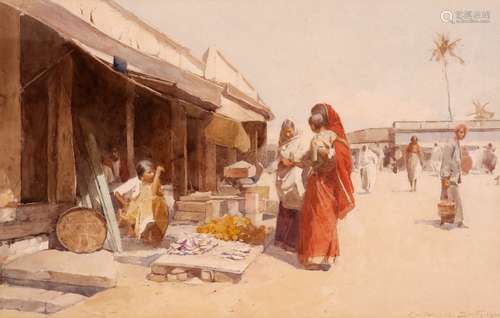 Carlton Alfred Smith (1853-1946) The fruit seller, IndiaSigned and dated 1921Watercolour over