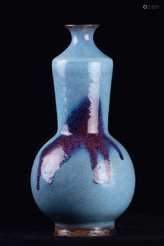 A SONG DYNASTY JUN YAO GOURD SHAPED VASE