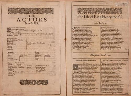 The Life of King Henry the Fifth; The First Part of King Henry the Sixth; The Second Part of King Henry the Sixth; The Third Part of King Henry the Sixth. [London: Printed by Thomas Cotes, 1632.] SHAKESPEARE, WILLIAM. 1564-1616.