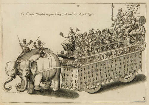 Labyrinthe Royal de l'Hercule Gaulois triumphant sur le suiect des Fortunes, Batailles, Victoires, Trophees, Mariages....  Avignon: Jacques Bramereau, [1600]. VALLADIER, ANDRE. 1565-1638.