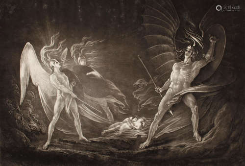 Paradise Lost. London: Septimus Prowett, 1825-27. MILTON, JOHN. 1608-1674.  MARTIN, JOHN, illustrator.