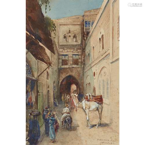 [§] ANNA RYCHTER-MAY (GERMAN 1864-1955)JERUSALEM Signed and inscribed, watercolour31cm x 20cm (12.