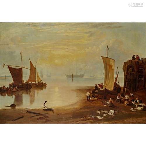 AFTER JOSEPH MALLORD WILLIAM TURNERSUN RISING THROUGH VAPOUR Oil on canvas124cm x 176cm (49in x 69.