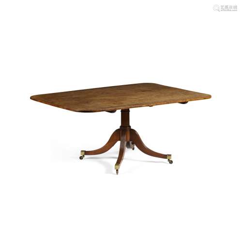 LATE GEORGE III MAHOGANY AND ROSEWOOD BREAKFAST TABLELATE 18TH CENTURY the rounded rectangular