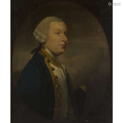 MANNER OF TILLY KETTLEHALF-LENGTH PORTRAIT OF ADMIRAL ROBERT DUFF OF FETTERESSO Oil on canvas91cm