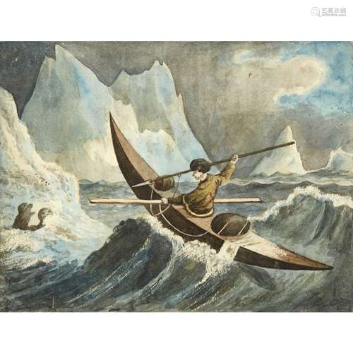 19TH CENTURY BRITISH SCHOOLTHE SEAL HUNT Watercolour13cm x 18cm (5in x 7in)Note: There is an