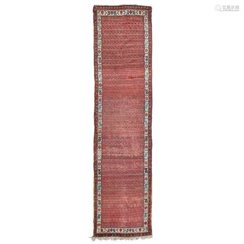 MALAYER RUNNERWEST PERSIA, LATE 19TH/EARLY 20TH CENTURY the red field with allover boteh pattern,