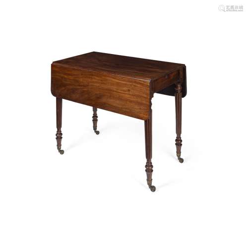LATE REGENCY MAHOGANY PEMBROKE TABLE, MANNER OF GILLOWSEARLY 19TH CENTURY the rounded rectangular