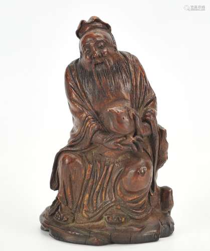 Chinese Bamboo Caving Figural, Qing D.