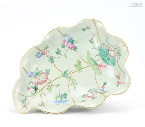 A Chinese Celadon Famille Rose 