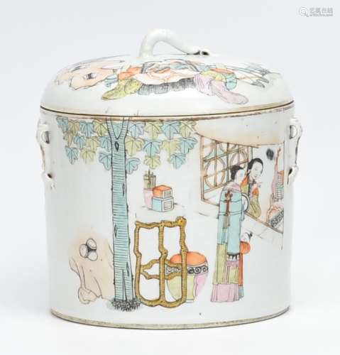 Chinese Famille Rose Vessel And Cover,19th C.