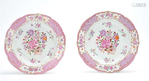 Pair of Famille Rose Plates, Yongzheng Period