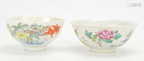 Two Chinese Famille Rose Bowls,Republic Period