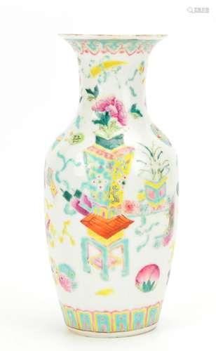 Small Chinese Famille Rose Guanyin Vase,19th C.