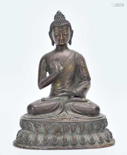 Chinese Bronze Buddha Statue,20th C..