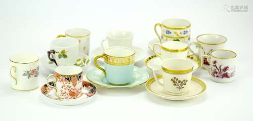 (18) Demitasse Cups & Saucers,19-20th C.