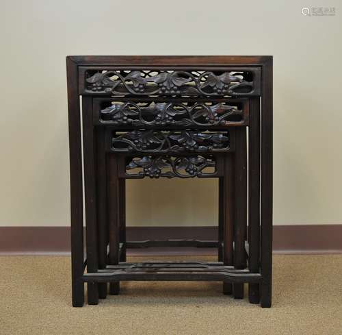 A Set of 4 Chinese Nesting Tables