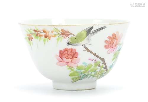 Chinese Famille Rose Bowl, Late Qing D.