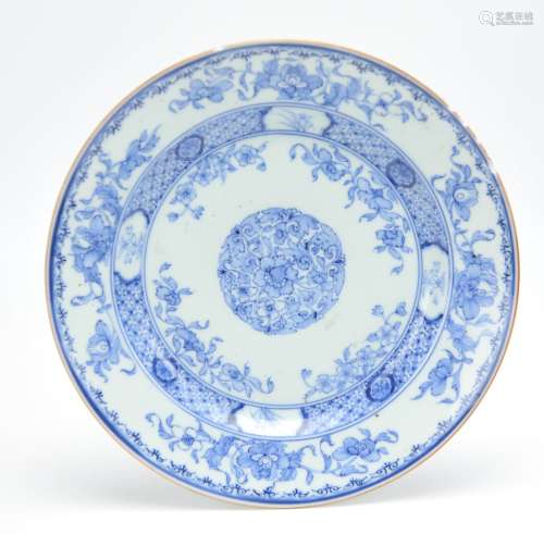 Chinese Blue and White Plate,18th C.