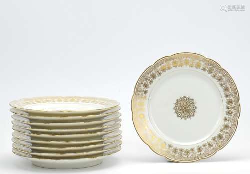 10 Limoge Porcelain Bread&Butter Plates,19-20th C.