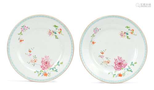 Pair of Chinese Famille Rose Plates,Yongzheng