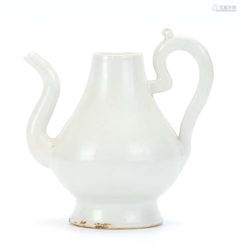 A Chinese White Glazed Wine Pot,Yuan Dynasty