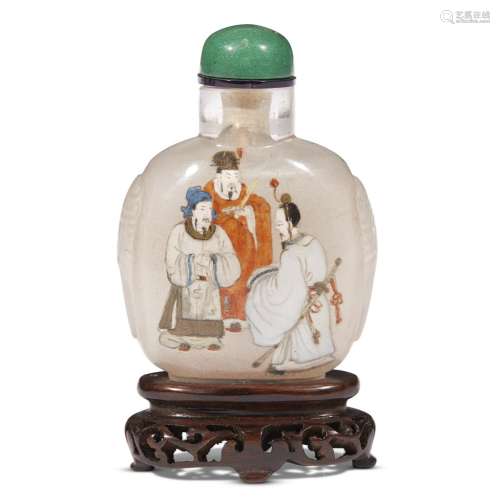 A Chinese interior-painted glass snuff bottle