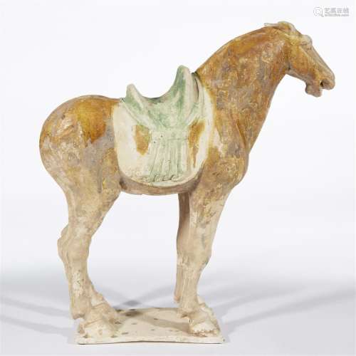 A Chinese sancai-glazed pottery figure of a horse