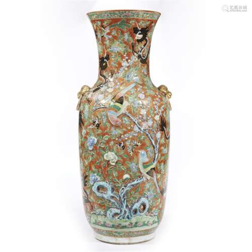 An unusual Chinese molded porcelain and famille rose-decorated 
