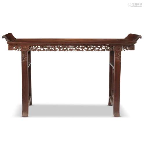 A Chinese carved hardwood altar table